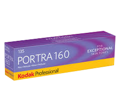 <h5>Kodak Portra 160</h5>
The Kodak Portra 160 Colour Film / 120 is a colour negative film great for portraits, fashion and commercial shoots. The film delivers superb performance both on-location and in a studio setting. Advanced emulsion technology provides sharp imaging, beautiful neutral skin tones and a finer grain than ever, making for excellent scanned colour reproductions.<br>
Available formats: 135mm, 120 and 5x4 <h5>Kodak Portra 160</h5>
The Kodak Portra 160 Colour Film / 120 is a colour negative film great for portraits, fashion and commercial shoots. The film delivers superb performance both on-location and in a studio setting. Advanced emulsion technology provides sharp imaging, beautiful neutral skin tones and a finer grain than ever, making for excellent scanned colour reproductions.<br>
Available formats: 135mm, 120 and 5x4
