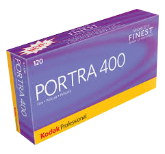 <h5>Kodak Portra 400</h5>
The Kodak Portra 400 Colour Film / 120 is a colour negative film great for portraits, fashion and commercial shoots. The film delivers superb performance both on-location and in a studio setting. Advanced emulsion technology provides sharp imaging, beautiful neutral skin tones and a finer grain than ever, making for excellent scanned colour reproductions.<br>
Available formats: 35mm, 120 and 5x4 <h5>Kodak Portra 400</h5>
The Kodak Portra 400 Colour Film / 120 is a colour negative film great for portraits, fashion and commercial shoots. The film delivers superb performance both on-location and in a studio setting. Advanced emulsion technology provides sharp imaging, beautiful neutral skin tones and a finer grain than ever, making for excellent scanned colour reproductions.<br>
Available formats: 35mm, 120 and 5x4