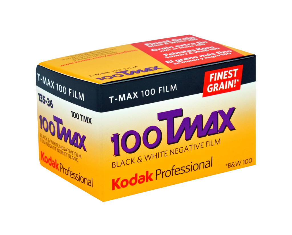 Kodak TMAX 100 KODAK T-MAX 100 Professional Film is a continuous-tone panchromatic black-and-white negative film for general outdoor and indoor photography. It is especially useful for detailed subjects when you need maximum image quality. Available formats: 35mm, 120, 5×4