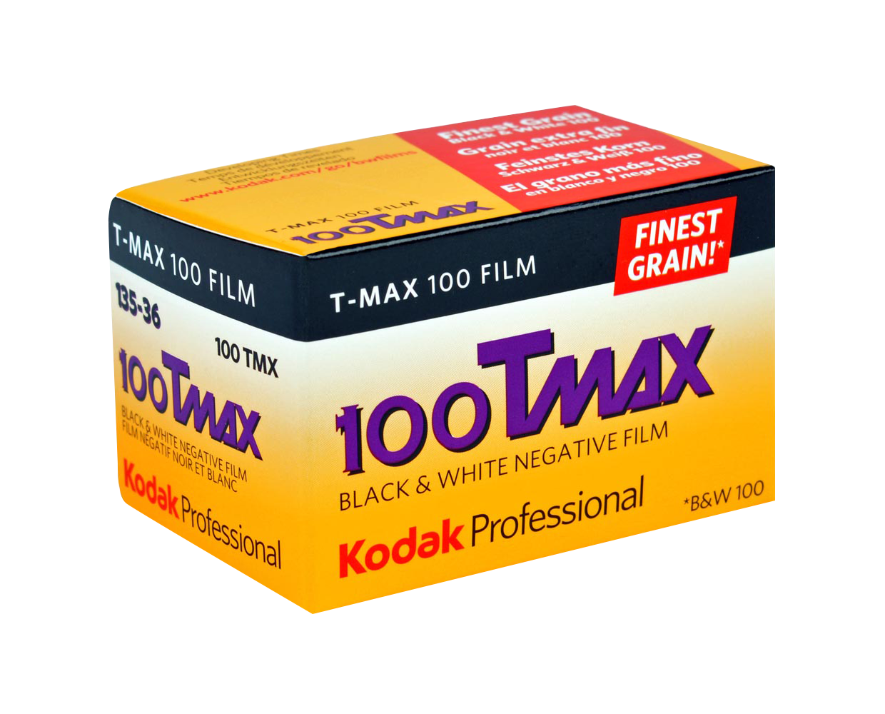 <h5>Kodak TMAX 100</h5>
KODAK T-MAX 100 Professional Film is a continuous-tone panchromatic black-and-white negative film for general outdoor and indoor photography. It is especially useful for detailed subjects when you need maximum image quality.
<br>Available formats:35mm, 120, 5x4 <h5>Kodak TMAX 100</h5>
KODAK T-MAX 100 Professional Film is a continuous-tone panchromatic black-and-white negative film for general outdoor and indoor photography. It is especially useful for detailed subjects when you need maximum image quality.
<br>Available formats:35mm, 120, 5x4