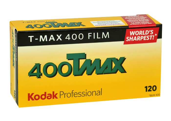 <h5>Kodak TMAX 400</h5>
KODAK T-MAX 400 Professional Film is a continuous-tone panchromatic black-and-white negative film for general outdoor and indoor photography. 400 iso is especially useful for detailed subjects when you need maximum shutter speed.
<br>Available formats:35mm, 120, 5x4 <h5>Kodak TMAX 400</h5>
KODAK T-MAX 400 Professional Film is a continuous-tone panchromatic black-and-white negative film for general outdoor and indoor photography. 400 iso is especially useful for detailed subjects when you need maximum shutter speed.
<br>Available formats:35mm, 120, 5x4