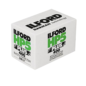 Ilford HP5 PLUS 400 High speed ISO 400, medium contrast, all-purpose black & white film. Ideal for action, documentary and available light photography. Great results in varied lighting conditions Wide exposure latitude Available formats: 35mm, 120 and 5×4